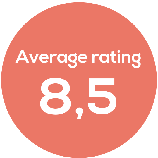 Average rating 8,5!